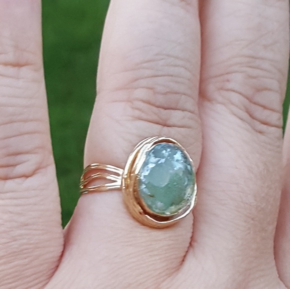 14k Roman Glass Adi Paz Ring - Picture 2 of 7